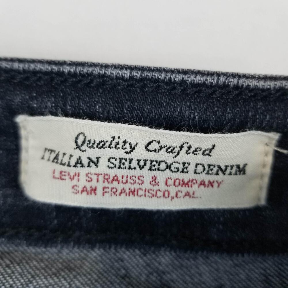 Levis 721 High Rise Skinny Jeans Womens 26 Blue Italian Selvedge Stretch Denim - Picture 8 of 16